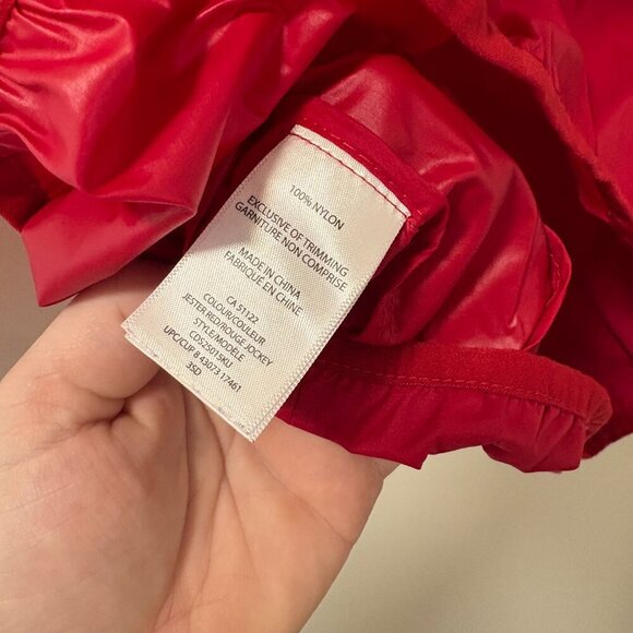 Canadiana Windbreaker Rain Jacket Spring Size L Youth Red 100% Nylon - Picture 7 of 8